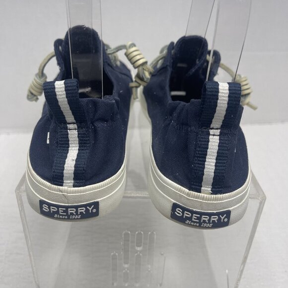 Sperry Womens Casual Navy Blue Canvas Slip-On Sneakers SZ 7M - Picture 4 of 10